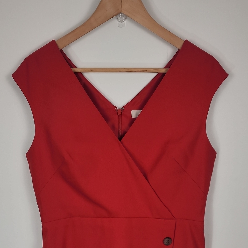 LOFT Cap Sleeve Red Dress